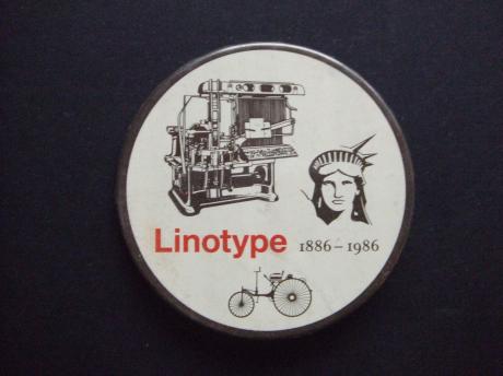 Linotype zetmachine voor drukkerij
